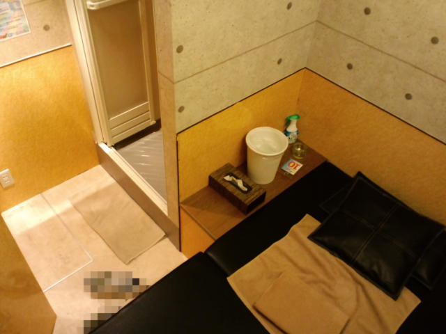 レンタルルーム ラナイ(新宿区/ラブホテル)の写真『10号室 ベッドの足元角から。左に見えるのはシャワー室入り口。入り口は左下。』by ニューロン