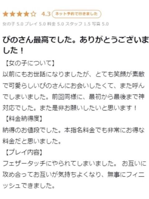 ぴの プロフィール 大阪店(デリヘル)