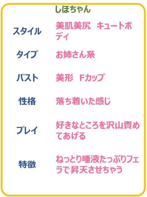 しほ☆エロ過ぎボディのご奉仕嬢 PREMIUM～プレミアム～（デリヘル）