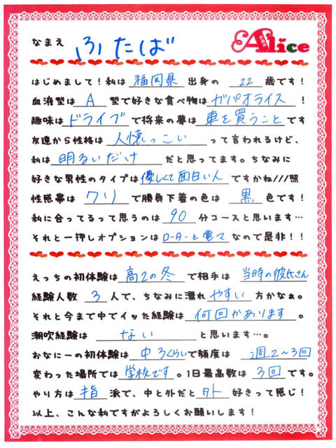 ふたば 究極の素人専門店Alice-アリス-(デリヘル)