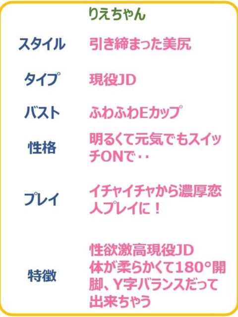 りえ☆衝撃的性欲激高現役JD☆ PREMIUM~プレミアム~(デリヘル)