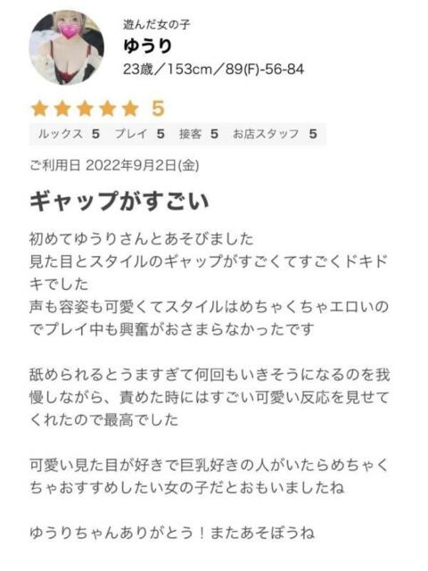 ゆうり ギャルズネットワーク大阪(デリヘル)