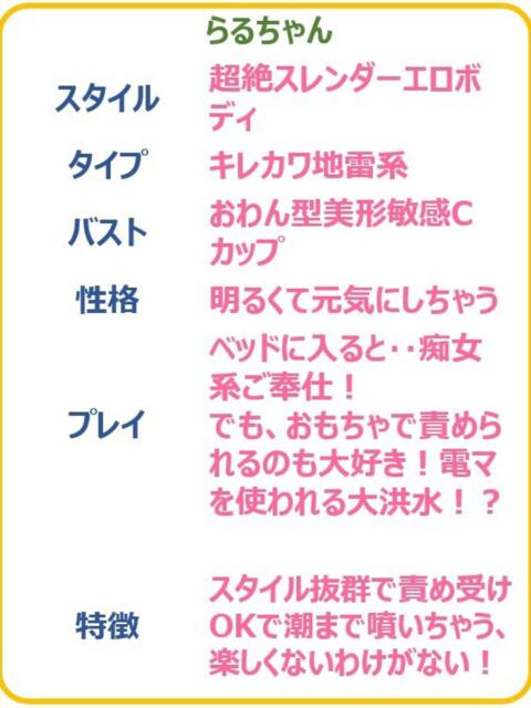 らる　☆過去一幸せな潮吹きを☆ PREMIUM～プレミアム～（デリヘル）