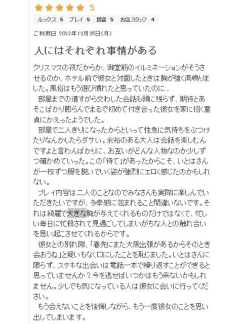 いとは プロフィール 大阪店(デリヘル)