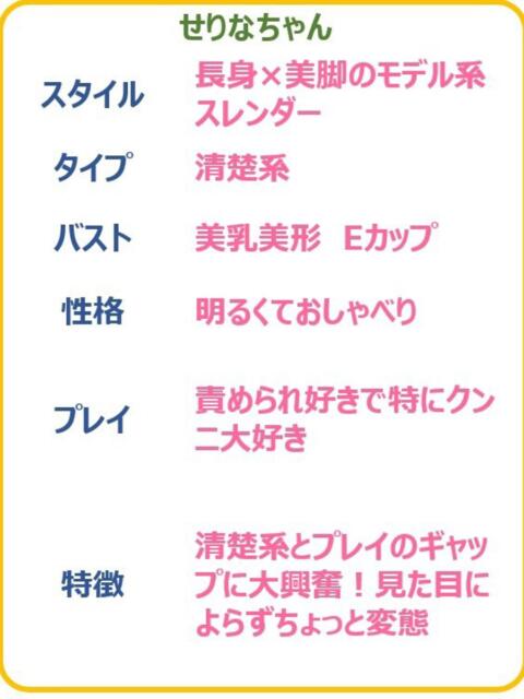 せりな　☆A舐め好きな癒し娘☆ PREMIUM～プレミアム～（デリヘル）