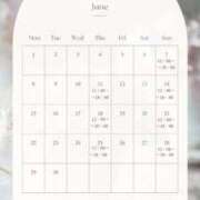 てる 【月予定表】6月の予定だよ❣️【今日のおしり】 デザインプリズム新宿
