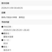 ヒメ日記 2026/01/09 01:10 投稿 あいら 静岡♂風俗の神様 静岡店