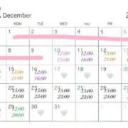 しおん November schedule ⋆꙳ 名古屋回春性感マッサージ倶楽部