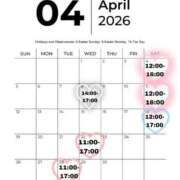 えな 4月の予定🌸 チェリーデイズ