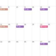 美麗(みれい) (変更)来月の出勤予定🗓️です Chaleur (シャルール)