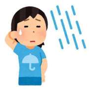 愛内瞳 雨女のイラストっていうタイトルのイラスト セレブショップ新宿（東京ハレ系）
