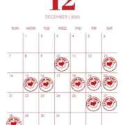 JURIA 12月のシフト🗓💖 さくらん東京