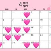 らん 4月の出勤表✨️ ホワイトベル