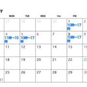 みるく 5月の予定 桃李（とうり）