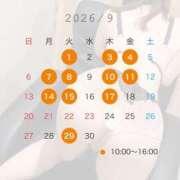 ちはる 9月の出勤予定表🫶 京都デリヘル倶楽部FIRST