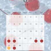 ♪もね♪ 6月スケジュール🗓 水色りぼん