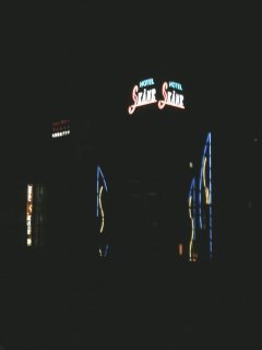 HOTEL スコーネ(さいたま市中央区/ラブホテル)の写真『夜の外観（遠景）』by もんが～