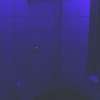 ホテル エルミタージュ田名店(相模原市/ラブホテル)の写真『209号室、ブラックライトを点けたバスルームの状態』by もんが～