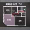HOTEL Kocona（ココナ）(豊島区/ラブホテル)の写真『502号室 避難経路図』by マーケンワン
