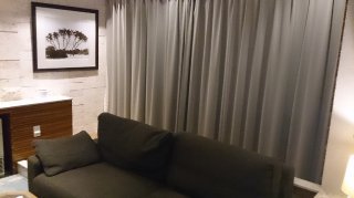 ウォーターホテルS国立(国立市/ラブホテル)の写真『壁の絵とカーテン』by おむすび