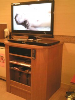 ホテル アップル(八王子市/ラブホテル)の写真『304号室、テレビ』by もんが～