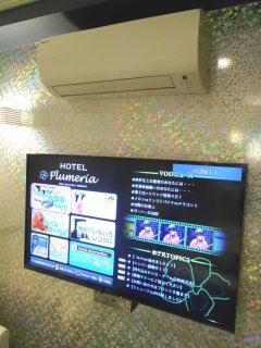 ホテル プルメリア青梅(青梅市/ラブホテル)の写真『301号室、エアコンとテレビ』by もんが～