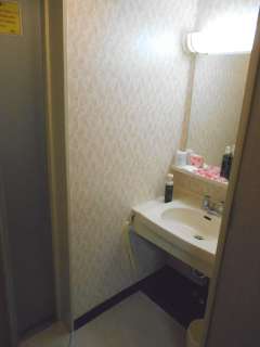 HOTEL府中(府中市/ラブホテル)の写真『208号室、洗面所は玄関を入ってすぐの所にありました。』by もんが～