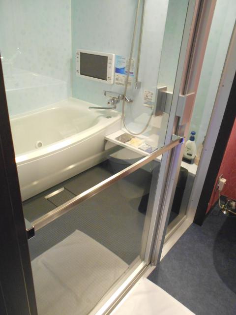 IKASU HOTEL(八王子市/ラブホテル)の写真『301号室、バスルーム入り口ドア』by もんが～