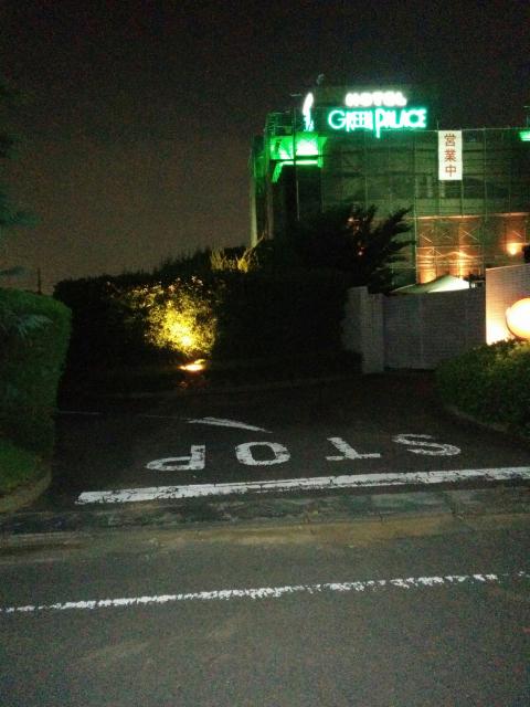 グリーンパレス(足立区/ラブホテル)の写真『夜の駐車場出口(東側)』by ましりと