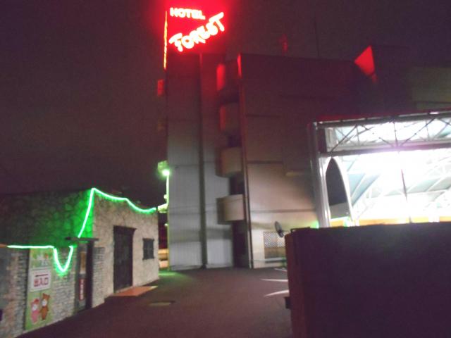 HOTEL Forest（フォレスト)(滑川町/ラブホテル)の写真『夜の外観（裏口側から）』by もんが～