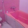 ホテル ルージュ(豊島区/ラブホテル)の写真『201号室　浴室。狭くはないです。掃除はいきとどいています。ドアを開けるとキーキー音がします。』by くんにお