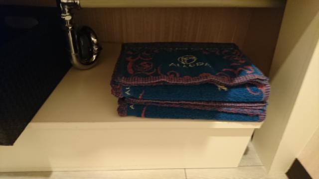 アラウダリゾート国立(国立市/ラブホテル)の写真『洗面台下のタオル』by おむすび