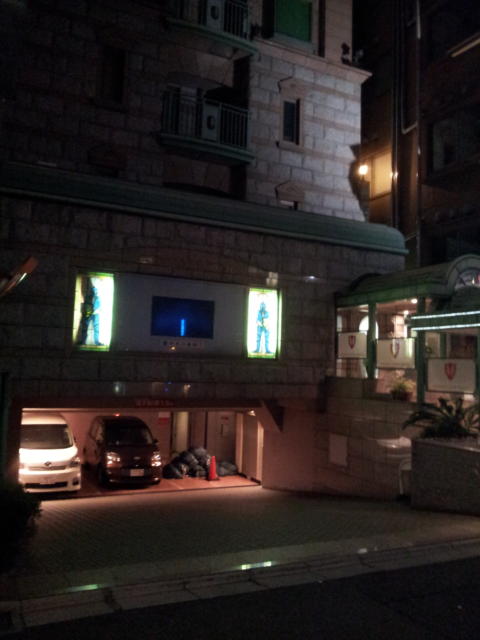 エンペラータワー石庭(新宿区/ラブホテル)の写真『駐車場入口(夜)』by 少佐