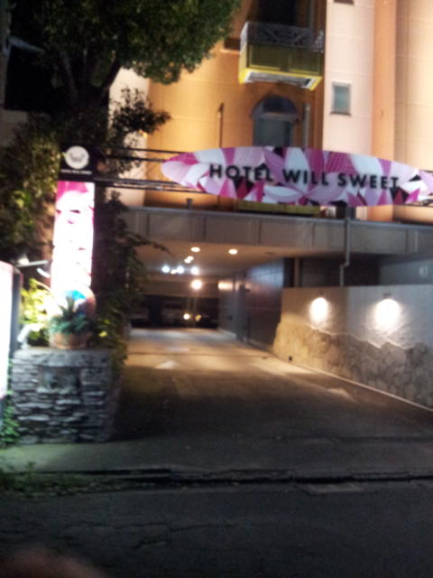 WILL SWEET(厚木市/ラブホテル)の写真『駐車場入口付近(夜）②』by 少佐