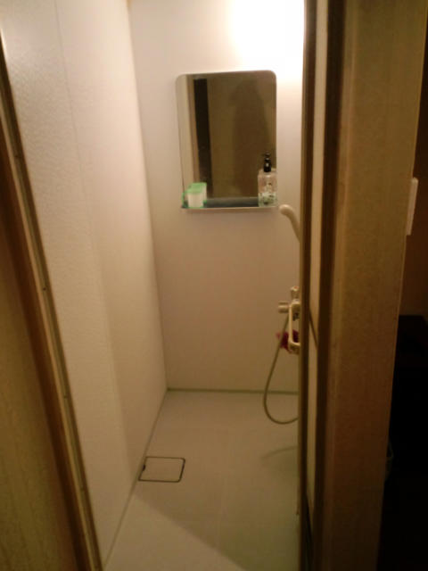 レンタルルーム ドリーム(蕨市/ラブホテル)の写真『203号室シャワー室　鏡の左はプラスチックのコップ』by ニューロン