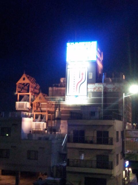 ホテル LUNA(江戸川区/ラブホテル)の写真『橋からの夜の外観』by 少佐
