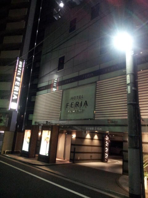 feria（フェリア）(文京区/ラブホテル)の写真『夜の駐車場入口②』by 少佐