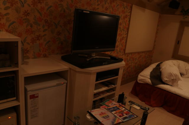 ホテル アップル(八王子市/ラブホテル)の写真『210号室テレビ、冷蔵庫』by 夕立朝立