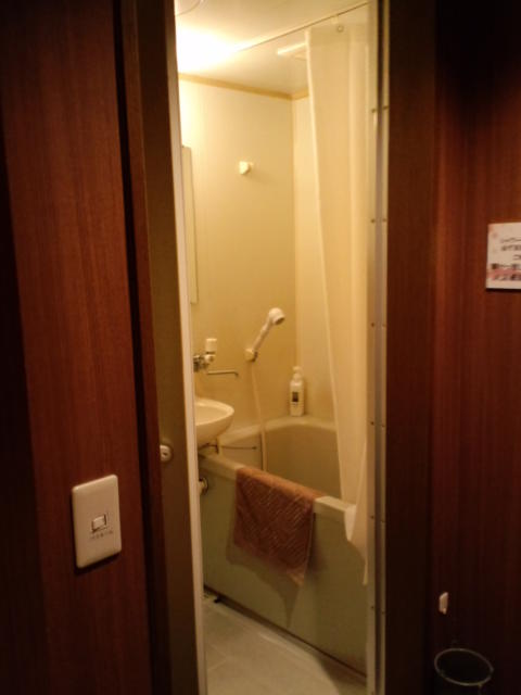 HOTEL Fine(ファイン)(新宿区/ラブホテル)の写真『301号室　ユニットバスをドアの外から　左には写っていないトイレがあります』by ニューロン