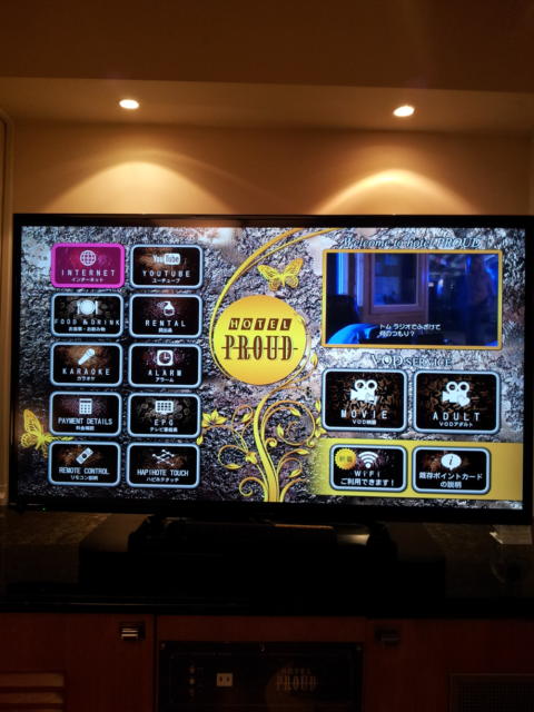 HOTEL PROUD（プラウド）(新宿区/ラブホテル)の写真『大型テレビ』by 少佐