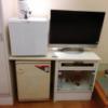 PRINCESS2世(台東区/ラブホテル)の写真『201号室のテレビと冷蔵庫』by アクさん