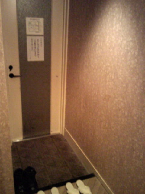 サンレモ(新宿区/ラブホテル)の写真『207号室の玄関付近。 インターホンが無い為、ドアをノックしても音が聞こえにくい。（決してパンチしてはいけません！）』by 激闘乱舞