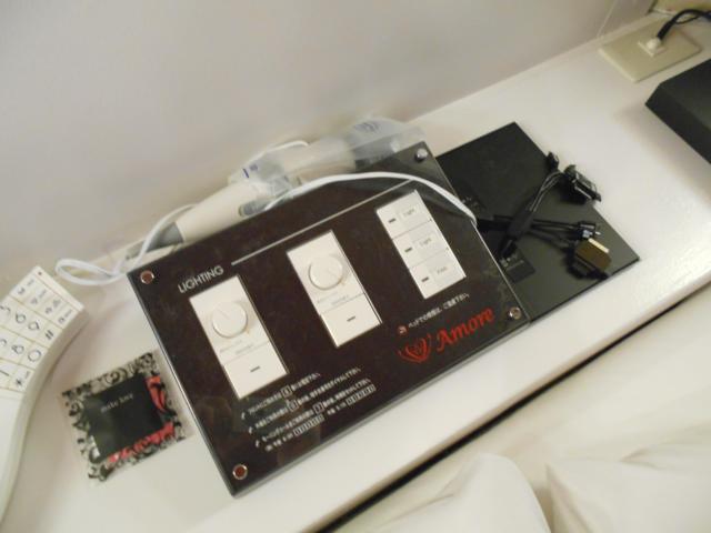 ホテル アモーレ(所沢市/ラブホテル)の写真『101号室、枕元に電マと携帯充電器がありました。』by もんが～