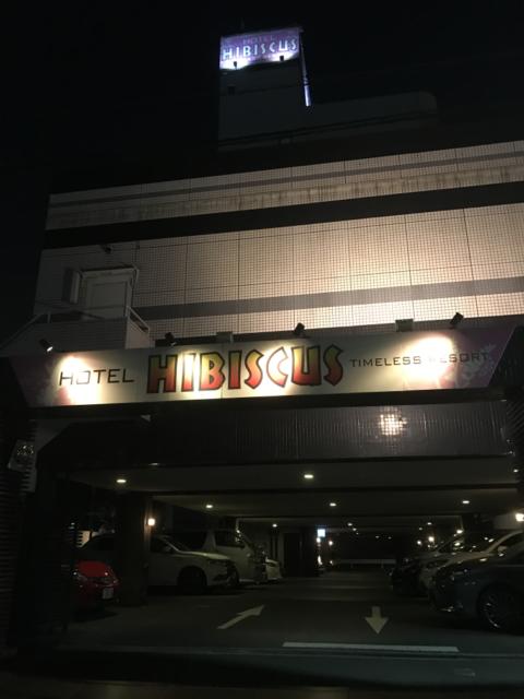 ハイビスカス八潮(八潮市/ラブホテル)の写真『夜の駐車場出入口』by 少佐