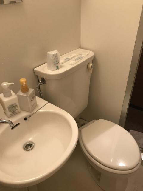 HOTEL i（アイ）(新宿区/ラブホテル)の写真『203号室の便器と洗面器』by 少佐