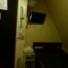 レンタルルーム ビスタ(新宿区/ラブホテル)の写真『6号室入口と備品（右の壁が斜線制限で斜めになってます）』by 格付屋