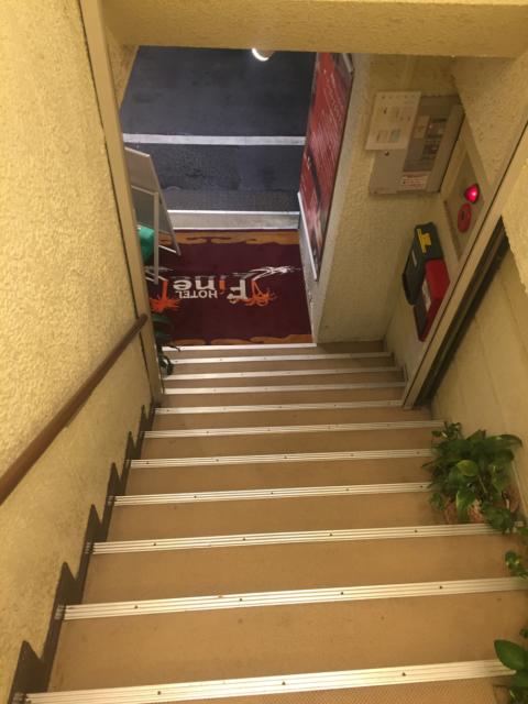 HOTEL Fine(ファイン)(新宿区/ラブホテル)の写真『2階エントランス前から階段の見下ろし』by クタクタボウイ