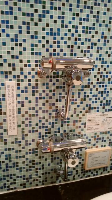 サンモリッツエコ(台東区/ラブホテル)の写真『221号室：浴槽にお湯を溜める蛇口が２つ。右下のスイッチが照明とジャグジー』by オレの地雷を越えてゆけ！