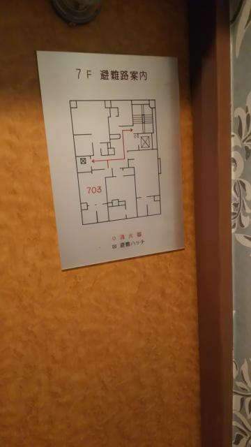 HOTEL LOHAS(墨田区/ラブホテル)の写真『703号室避難経路図』by ミド丸