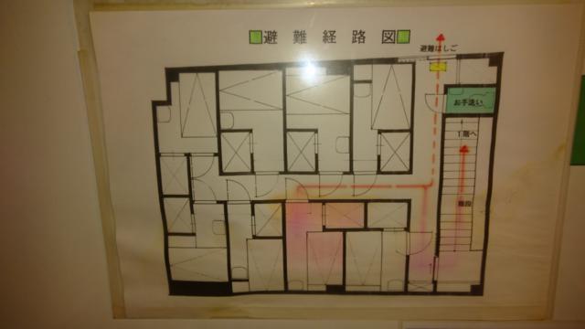 レンタルルーム プレジャー(港区/ラブホテル)の写真『22号室 避難経路図』by ところてんえもん